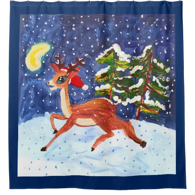 Baby Deer Shower Curtain (Front)