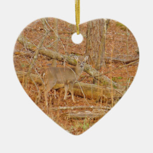 Baby Deer's First winter Ceramic Tree Decoration