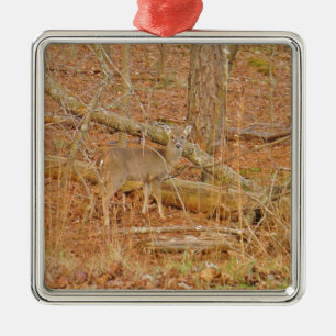 Baby Deer's First  winter Metal Tree Decoration