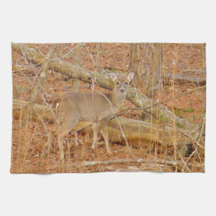 Baby Deer's First winter Tea Towel