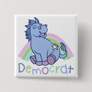 Baby Democrat Donkey 15 Cm Square Badge