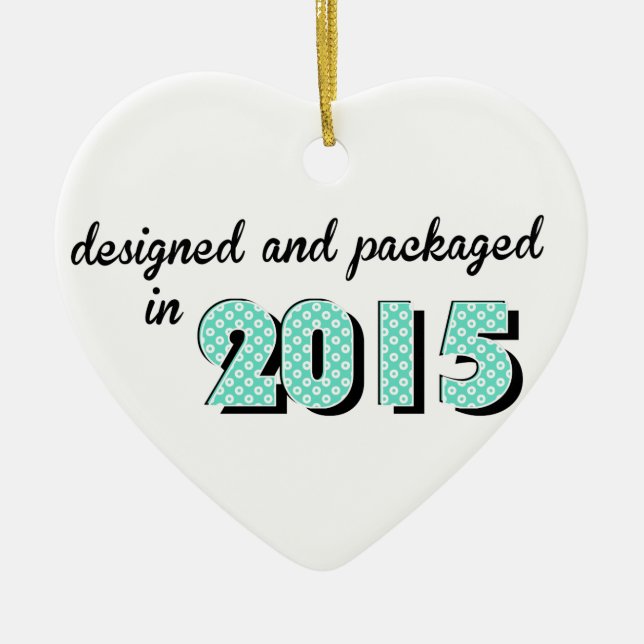 Baby Designed and Packaged In 2015 Ceramic Tree Decoration (Front)