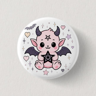 Baby Devil – Kawaii Pastel Goth Demon 3 Cm Round Badge