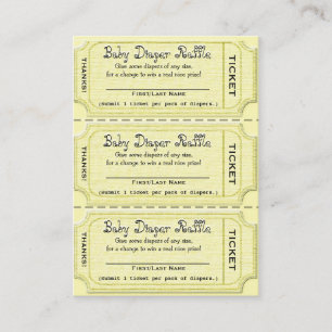 Baby Diaper Raffle Tickets Enclosure Card