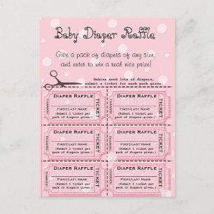 Baby Diaper Raffle Tickets Postcard