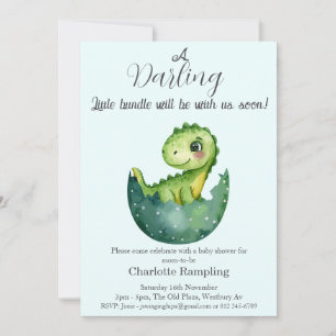 Baby Dino Baby Shower Invitation