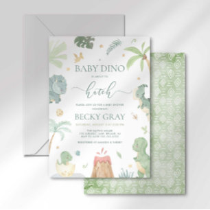 Baby Dino Baby Shower Invitation