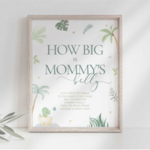 Baby Dino Baby Shower Late Night Diapers Sign