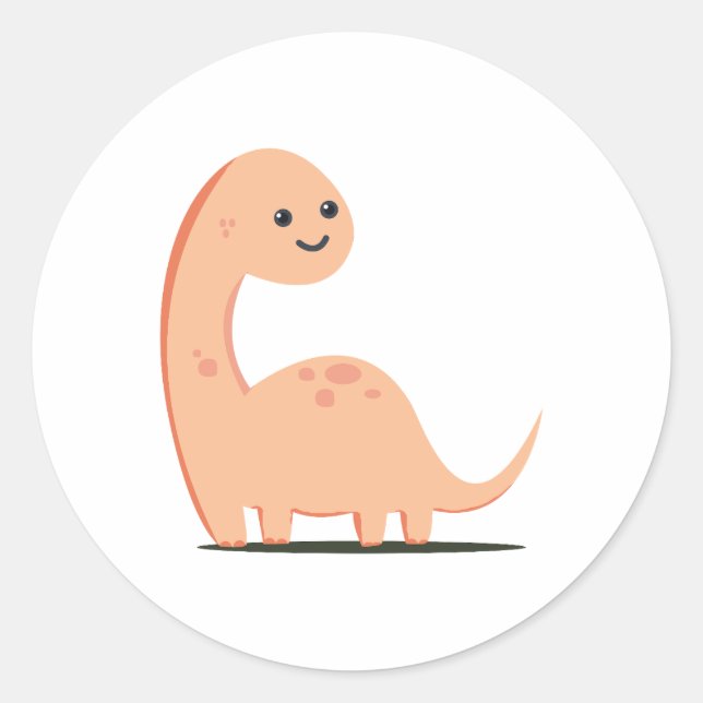 Baby Dino Classic Round Sticker (Front)