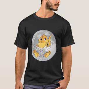 Baby Dino Dinosaur In Space Moon T-Shirt