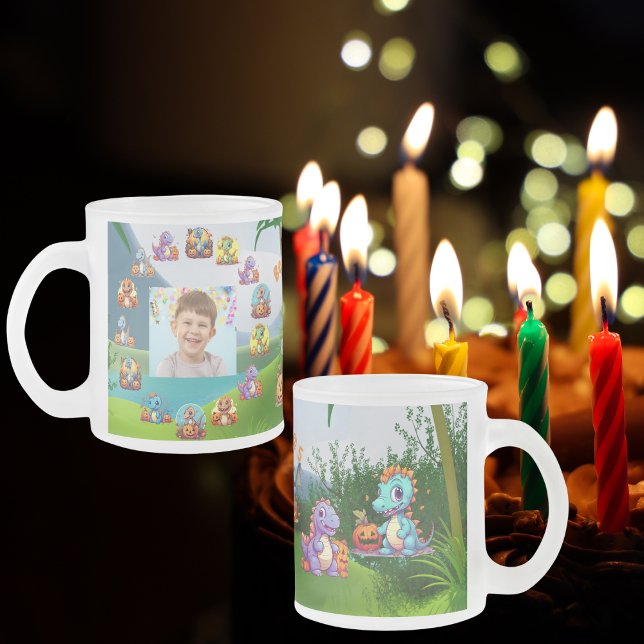 Baby Dino Frosted Mug for Kids Birthday Favour (Creator Uploaded)