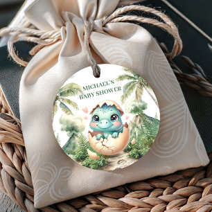 Baby Dino Hatching Soon Favour Tags Shower Party