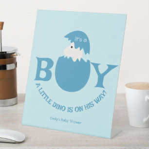 Baby Dino is on his way Pedestal Sign