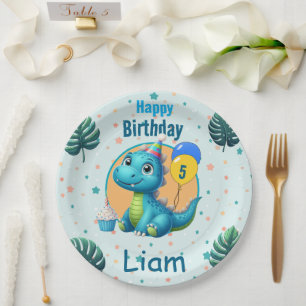Baby Dino Paper Plates