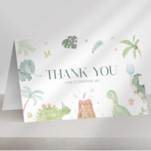 Baby Dino Thank You Card