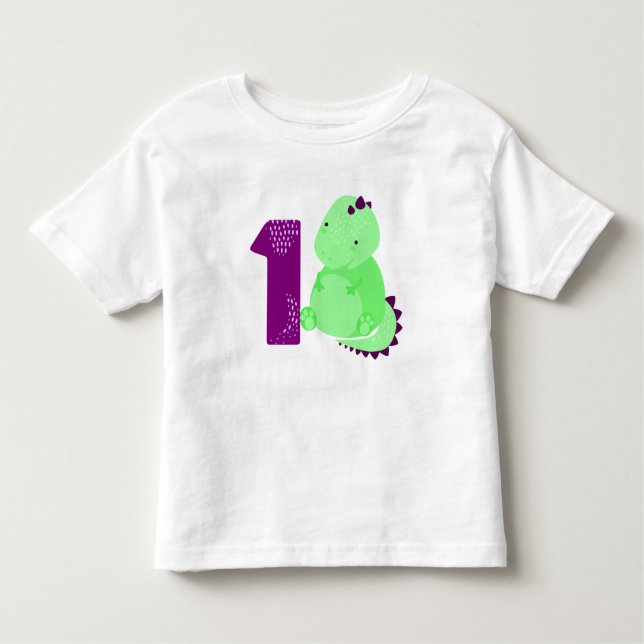 Baby Dinosaur 1st Birthday Toddler T-Shirt (Front)