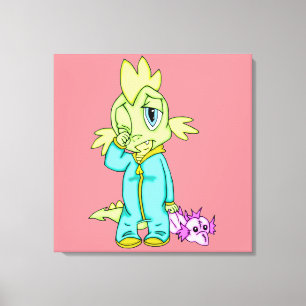 Baby Dinosaur 24 x 24 Canvas Print