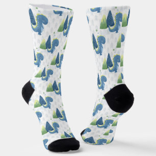 Baby Dinosaur and Mountains Socks