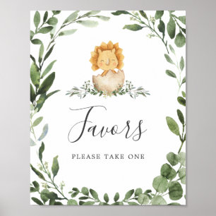 Baby Dinosaur Baby Shower Favours Sign