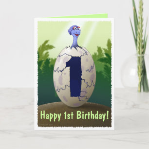 Baby Dinosaur Birthday Card