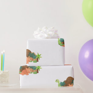 Baby Dinosaur Birthday Party Wrapping Paper