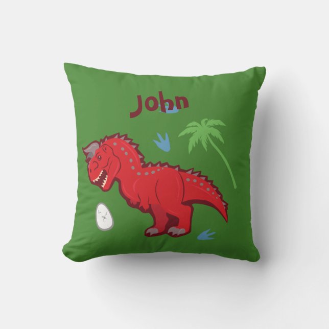 Baby Dinosaur Carnotaurus Cushion (Front)
