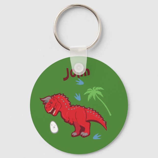 Baby Dinosaur Carnotaurus Key Ring (Front)
