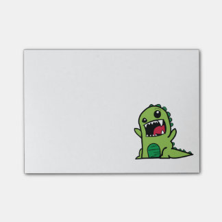 Baby dinosaur cartoon post-it notes