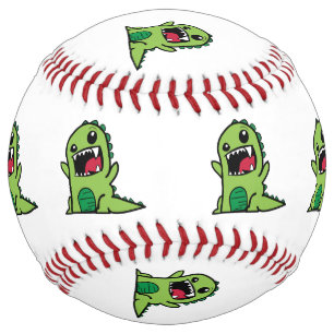 Baby dinosaur cartoon softball