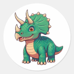 Baby Dinosaur Character for Kids Classic Round Sticker