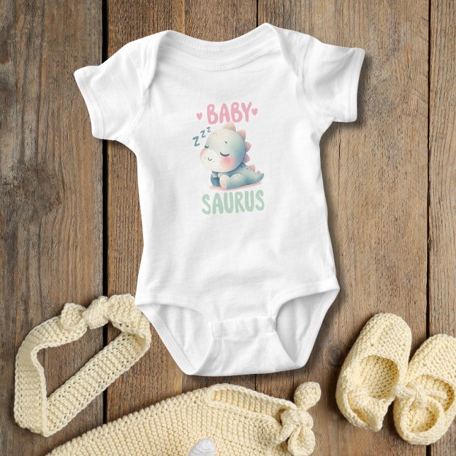 Baby Dinosaur Cute adorable Baby shower gift Baby Bodysuit (Baby Dinosaur Baby Saurus Baby shower gift, Baby Body suit, New baby gift)