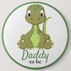 Baby Dinosaur Daddy Baby Shower Button