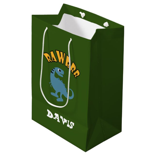 Baby Dinosaur Design - Gift Bag - Medium (Front Angled)