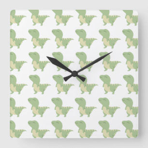 Baby Dinosaur Design Square Wall Clock