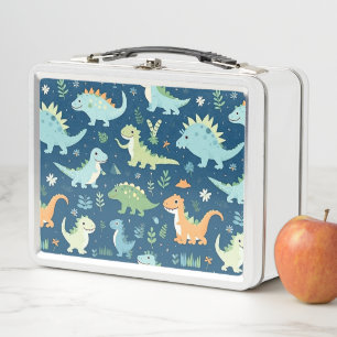 Baby Dinosaur  Metal Lunch Box