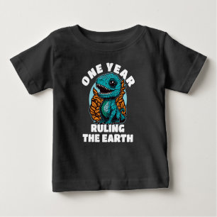 Baby Dinosaur One Year Old Birthday Baby T-Shirt