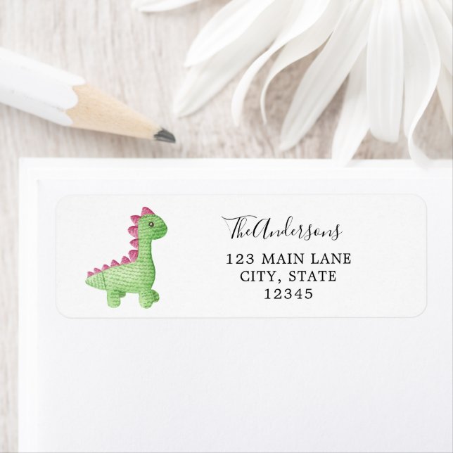Baby Dinosaur Return Address Label (Insitu)