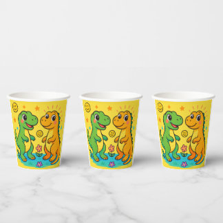Baby Dinosaur-Themed Paper Cups