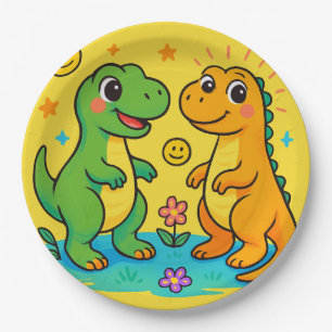Baby Dinosaur-Themed Paper Plates