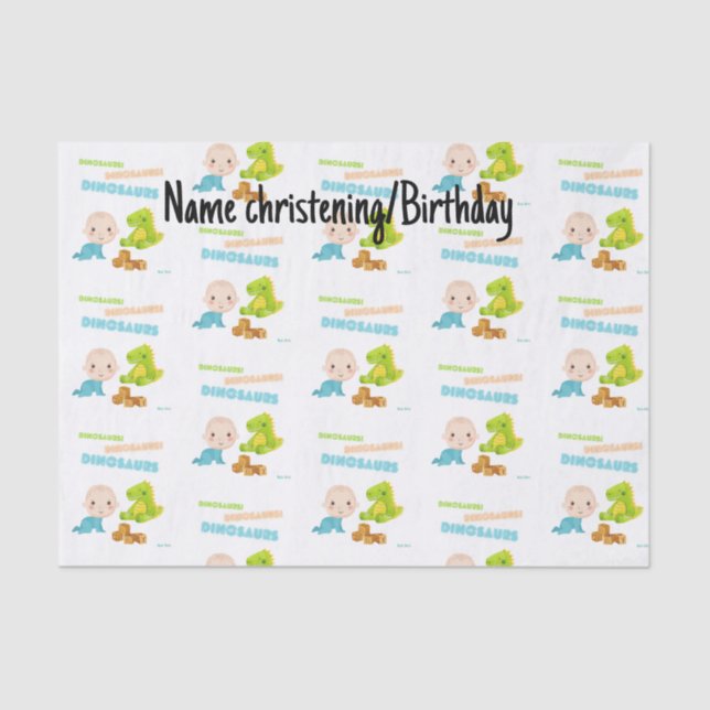 Baby Dinosaur Tissue Paper (Front)