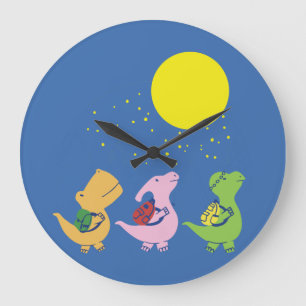 Baby Dinosaurs Back To School Large Clock
