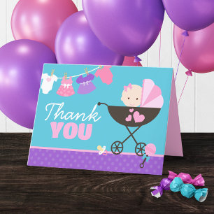 Baby Doll Folding Thank You Cards