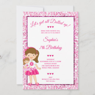 Baby Doll Party Birthday Any Age Invitation