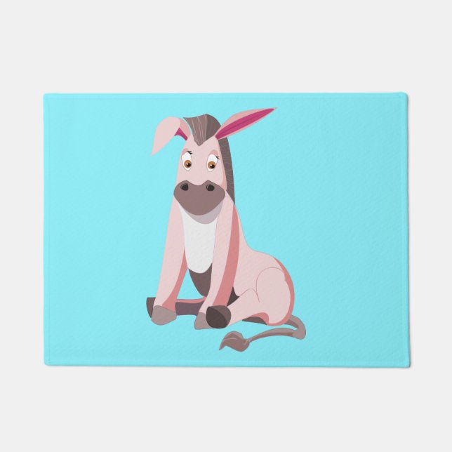 Baby Donkey Doormat - Your Colours - Text (Front)