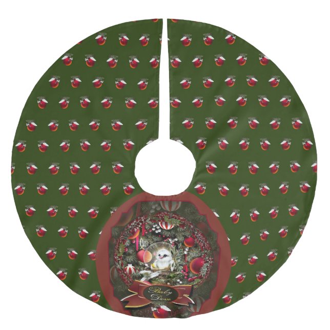 Baby Dove Brushed Polyester Tree Skirt (Front)