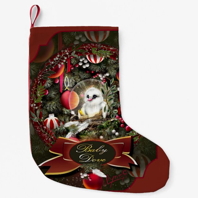 Baby Dove Small Christmas Stocking (Front)