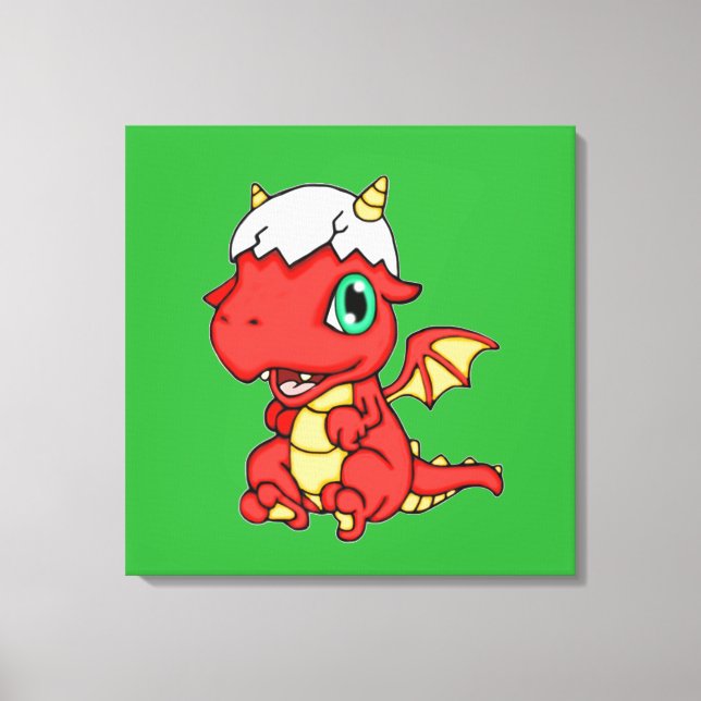 Baby Dragon 24 x 24 Canvas Print (Front)