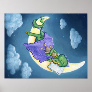 Baby Dragon Dreaming Poster