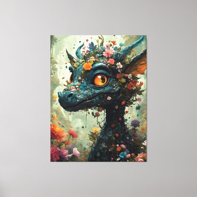 Baby Dragon Fantasy Canvas Print (Front)