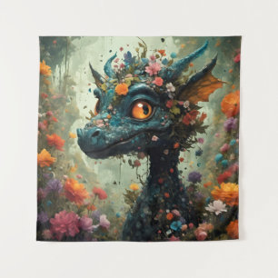 Baby Dragon Fantasy Tapestry